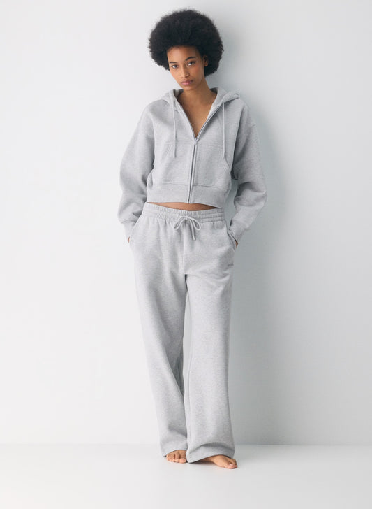 NWT Aritzia Sweatfleece Boyfriend Wide Sweatpant in Gray | Size 2XS Tall