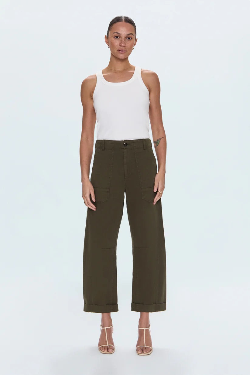 Pistola Tori Utility Pant in Sequoia Green | Size 25