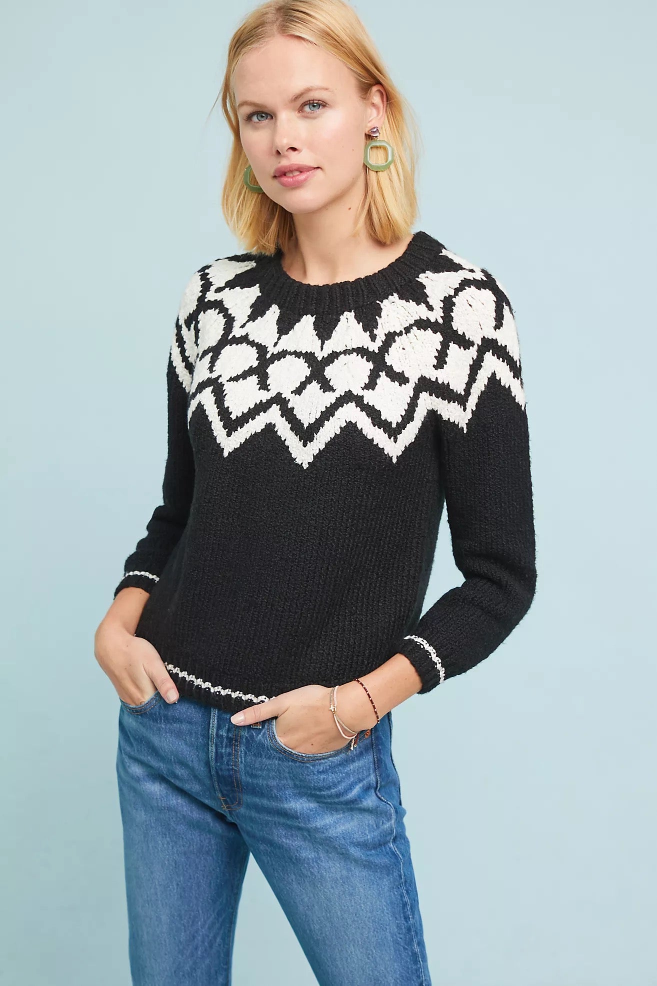 Velvet by Graham & Spencer Robyn Fair Isle Sweater | Size Medium