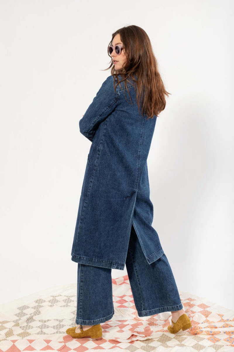 Carleen Birdie Duster in Pacific Blue Denim | Size Medium