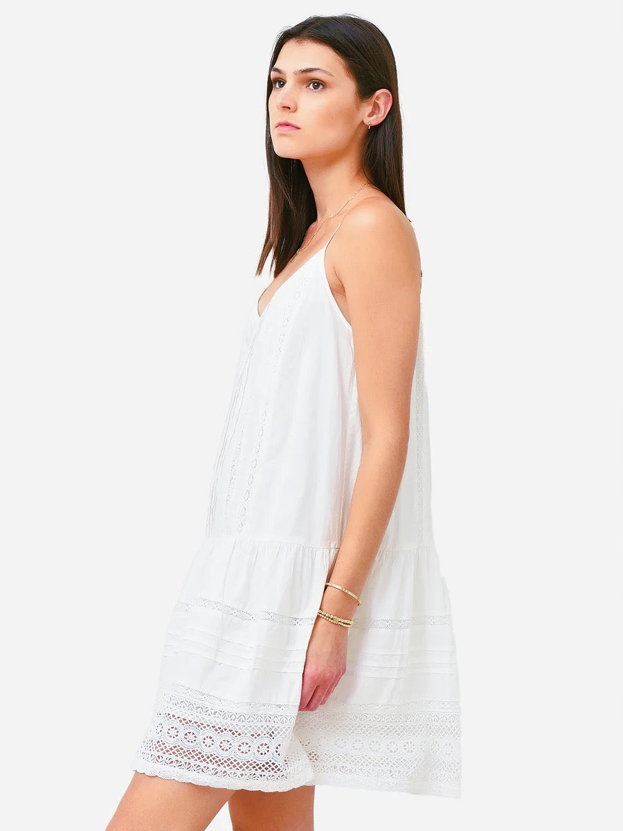 Velvet by Graham & Spencer White Cotton Lace Mini Dress | Size XS