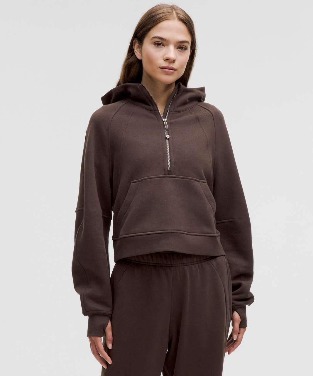 Lululemon Scuba Oversized Half-Zip Hoodie in Java Brown | Size M/L
