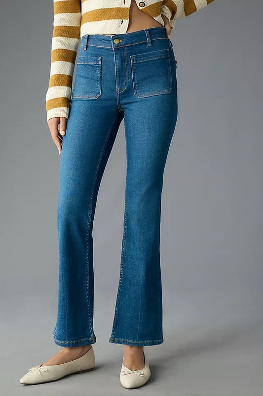 Pilcro Patch Pocket Flare Jeans | Size 28
