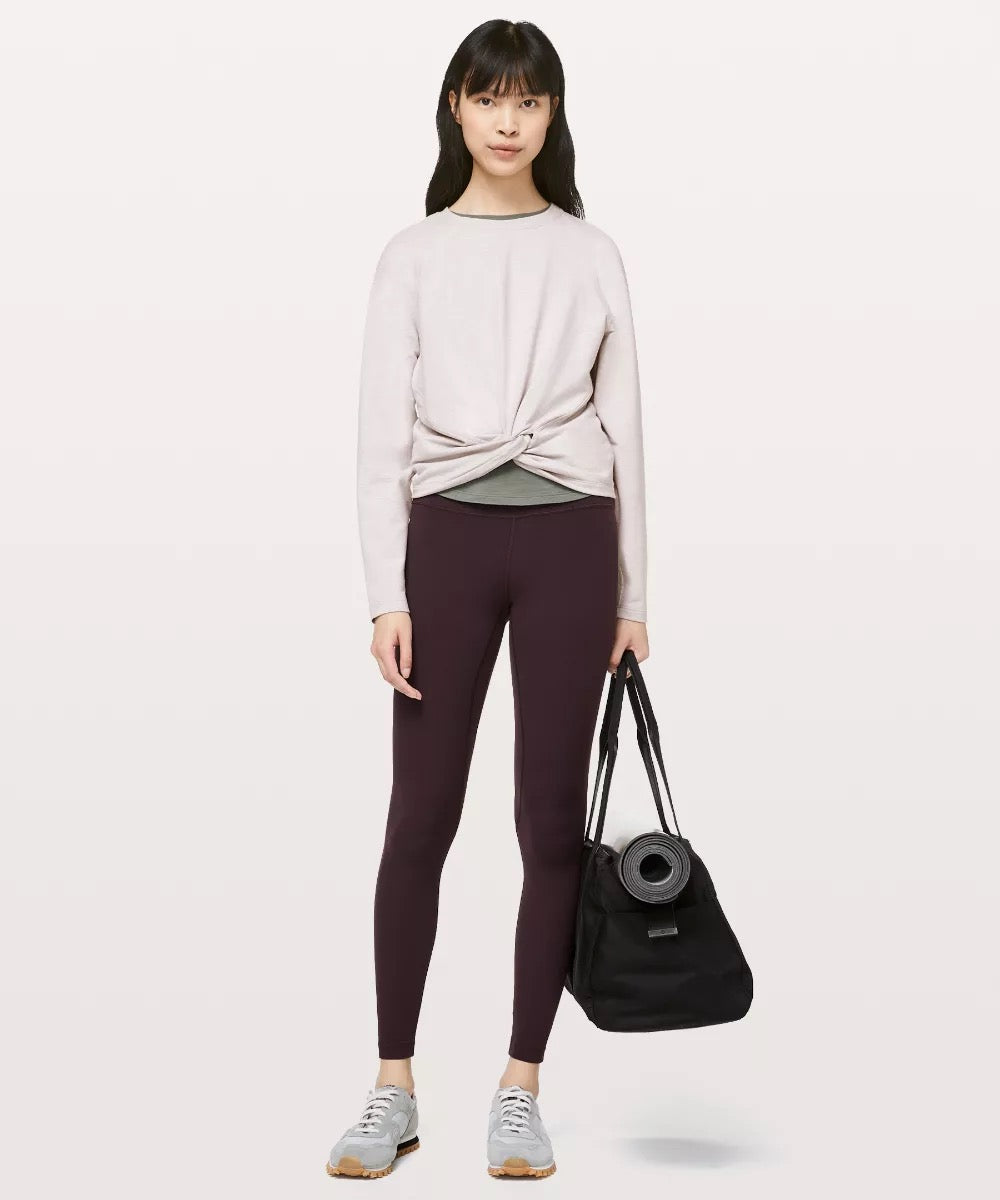 Lululemon Tuck and Gather Pullover in Light Gray