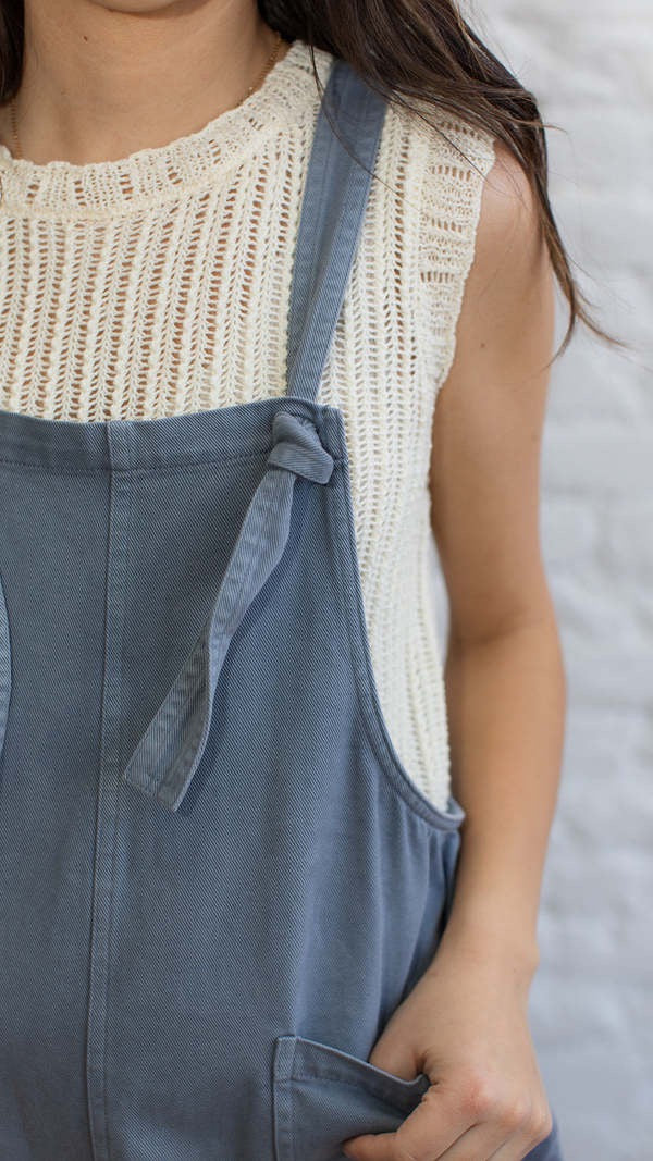 Miou Muse Jordy Wide Leg Jumper Overalls | Size Medium