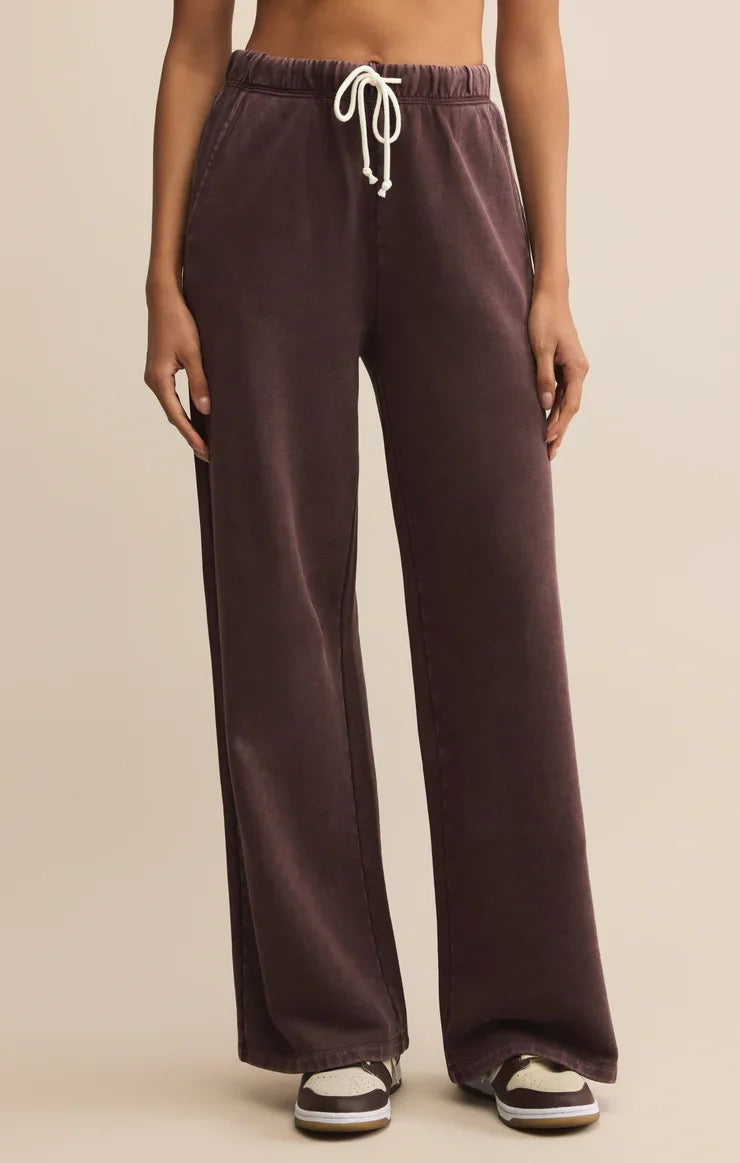 Z Supply NWT Hunter Knit Sweatpants in Chocolate Cherry | Size Small