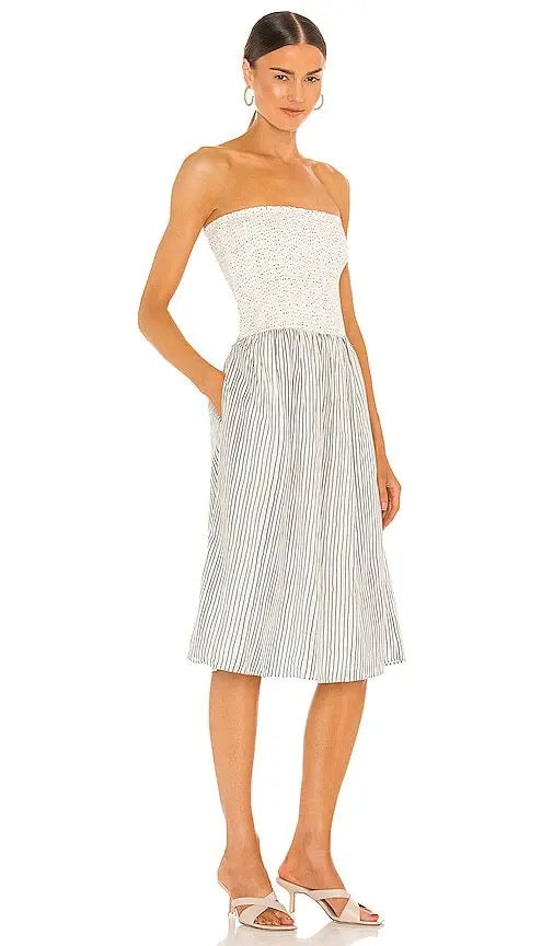 Rag & Bone Aster Pinstripe Strapless Dress | Size Small