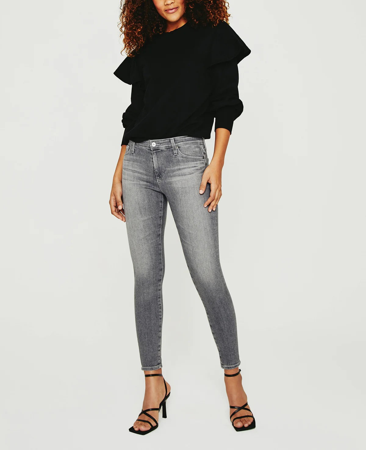 AG Jeans Farrah Skinny Mid-Rise Ankle Jeans in Unpaved Wash | Size 27