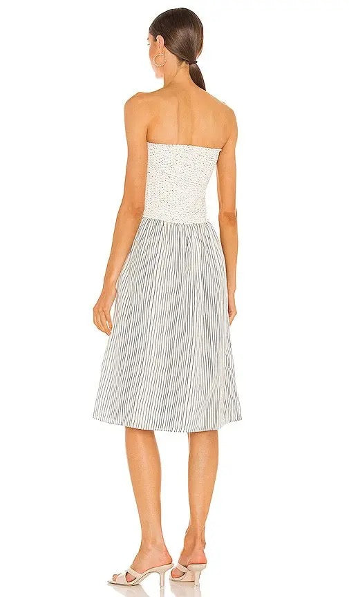 Rag & Bone Aster Pinstripe Strapless Dress | Size Small