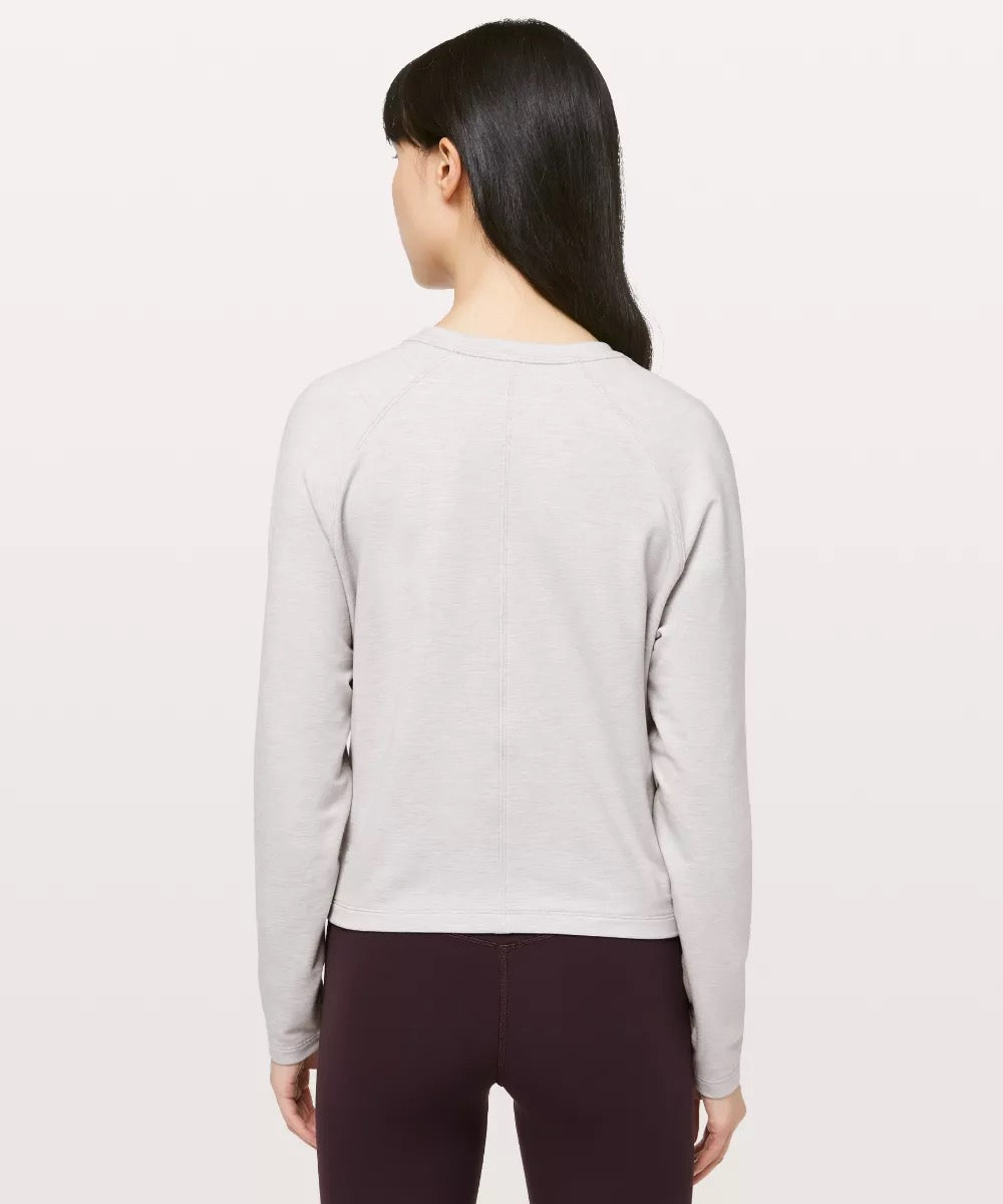 Lululemon Tuck and Gather Pullover in Light Gray