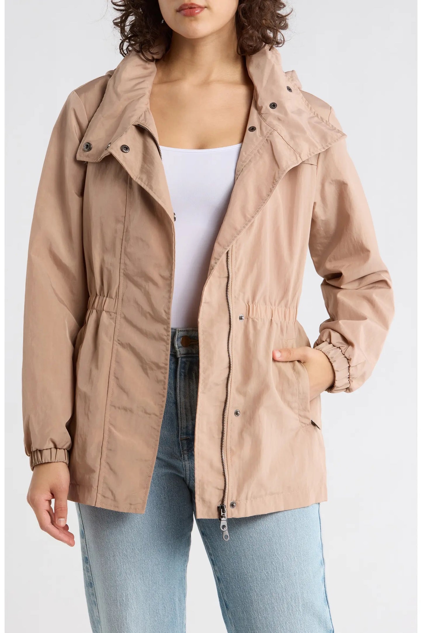 Tart Collections Verena Hooded Jacket in Tan | Size Small