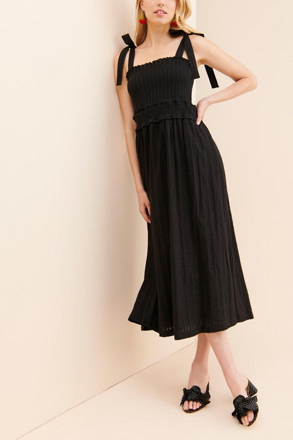 Lost + Wander Angel in Disguise Midi Dress in Black | Size XS