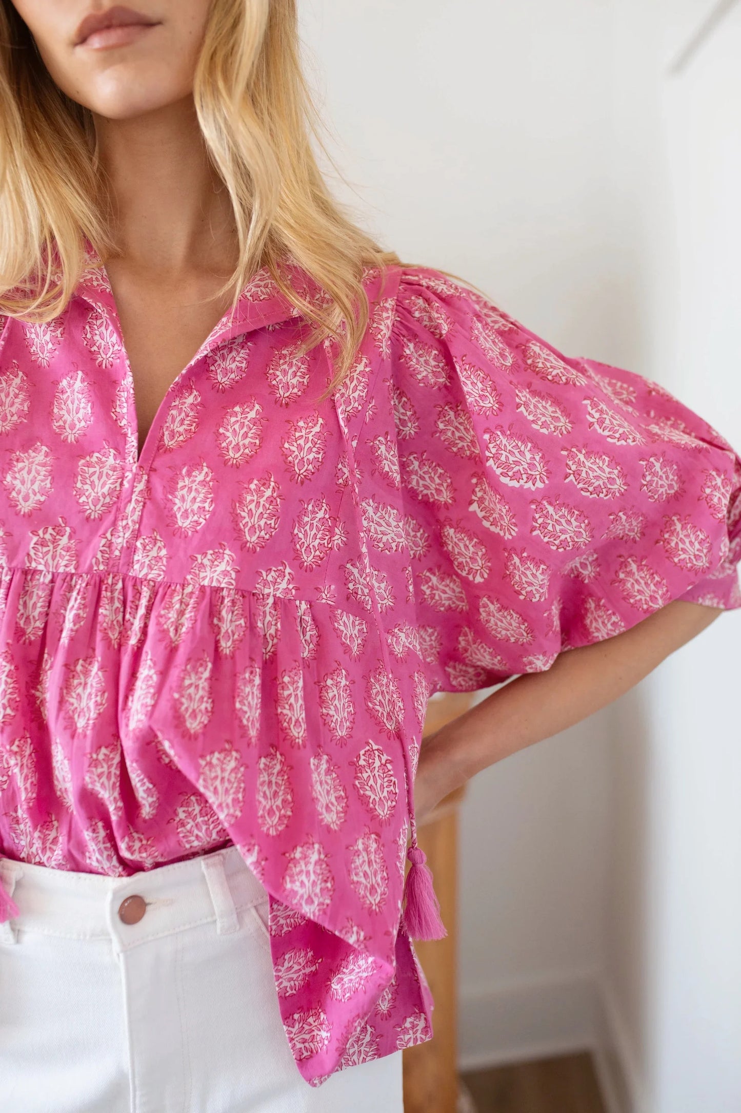 Marea Steph Top in Magenta Meadow | Size Small