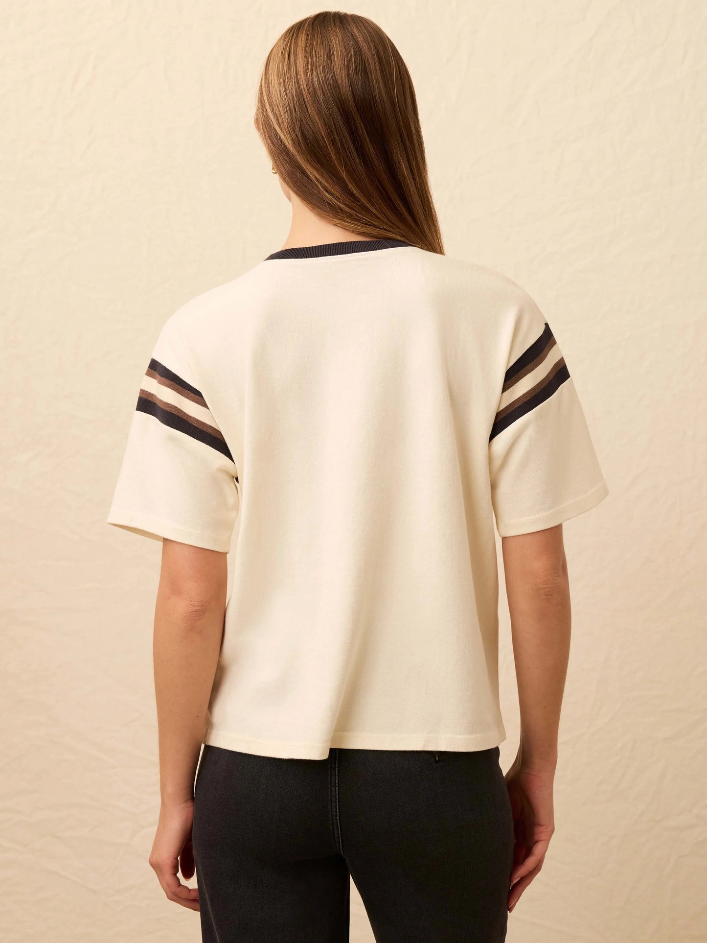 Faherty Sport Jersey Throwback Tee in Phantom Varsity | Size Medium